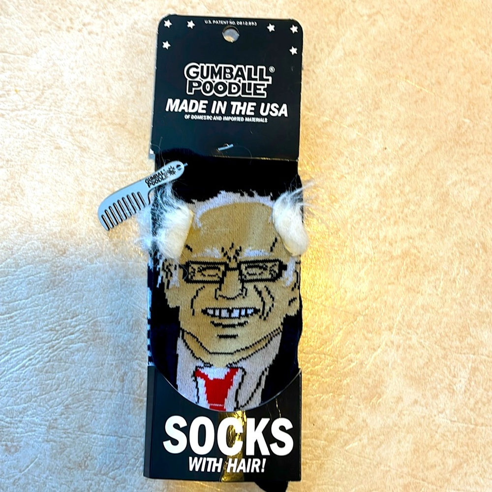Bernie socks with comb